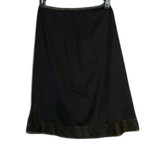 Lorraine Black Satin Slip Women's Large VINTAGE